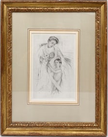 MARY CASSATT LOOKING INTO THE HAND MIRROR