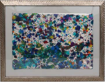 ROBERT WYLAND WATERCOLOR POLLACK CORAL REEF