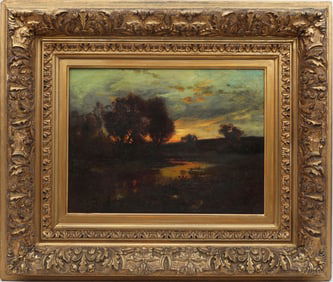 FRANKLIN DE HAVEN LANDSCAPE ARTIST SUNSET