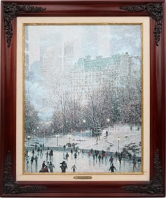 THOMAS KINKADE SKATING IN THE PARK GICLEE