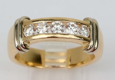 14K MENS DIAMOND BAND 1.25 CT DIAMONDS
