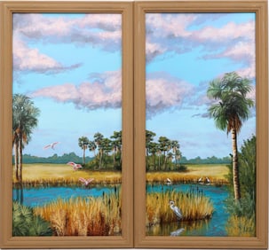 CAROL ANN KNAPP FLORIDA ARTIST MARSH MORNING PAIR