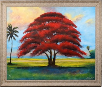 NORMAN WRIGHT FLORIDA ARTIST POINCIANA