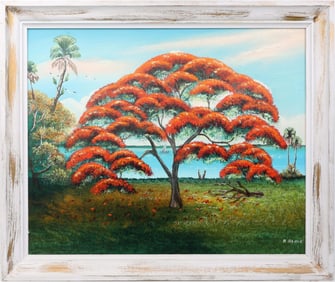 AL BLACK FLORIDA HIGHWAYMEN POINCIANA IN BLOOM