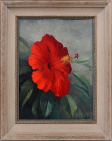 A.E. BACKUS FLORIDA ARTIST VERO HIBISCUS GRANDEUR