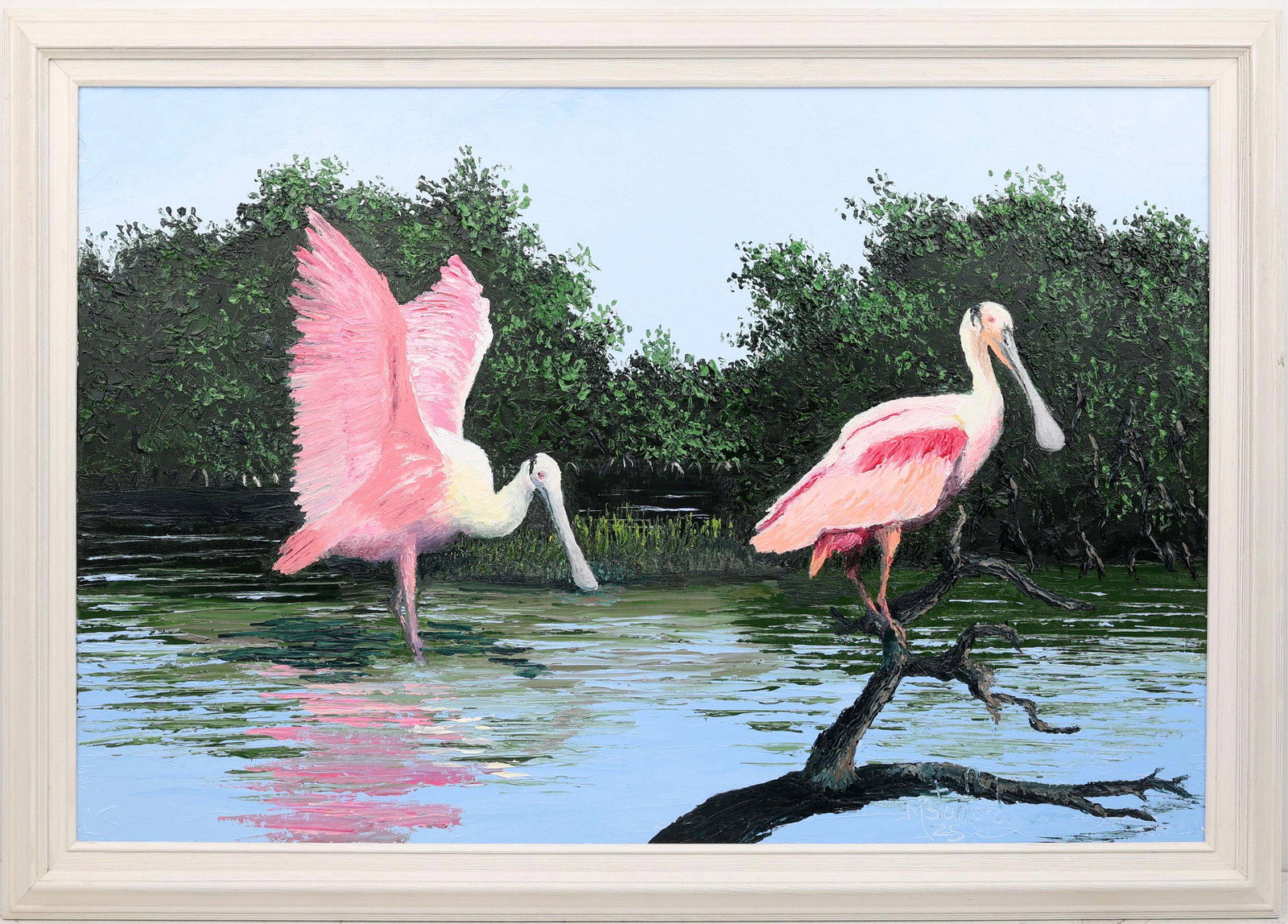 MARK STANFORD FLORIDA ARTIST SPOONBILLS (1 of 4)
