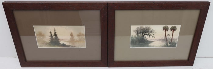 C S ORR WATERCOLOR LOT OF 2