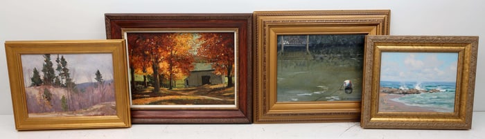 BOB LEBLANC DEALER LOT OF 4 PAINTINGS