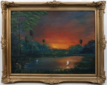 CHICO WHEELER FLORIDA HIGHWAYMEN WETLANDS AT NIGHT