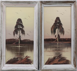 JAMES GIBSON FLORIDA HIGHWAYMEN PAIR MONOCHROMES