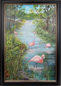 JILL KETTLER FLORIDA ARTIST FLAMINGO FLAMBOYANCE