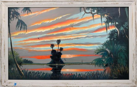 TRACY NEWTON FLORIDA ARTIST TANGERINE SUNSET