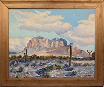 CARL G BRAY ORIGINAL OIL PAINTING DESERT LANDSCAPE