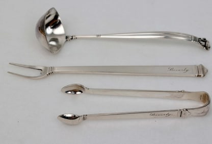 STERLING SILVER SERVING FLATWARE LOT (3)