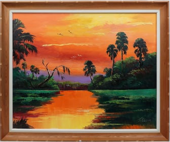 JAMES GIBSON FLORIDA HIGHWAYMEN FIRE SKY SUNSET