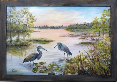 JILL KETTLER FLORIDA ARTIST BLUE HERONS