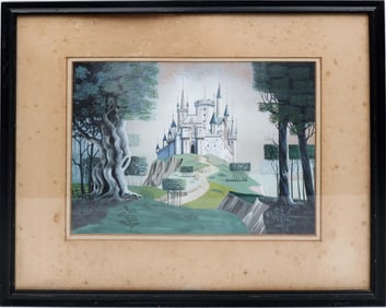 LLOYD JORDAN WATERCOLOR CINDERELLA STYLE CASTLE