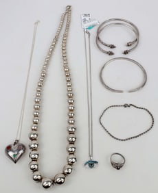 STERLING SILVER LADIES LOT OF JEWELRY