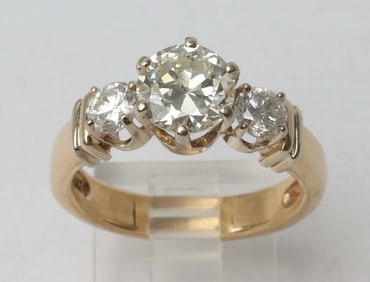 14K LADIES GOLD 1.75 DIAMOND EURO BRIDAL SET