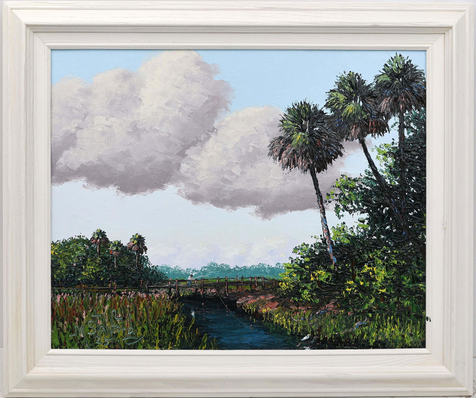 MARK STANFORD FLORIDA ARTIST FISHING OFF BRIDGE (1 of 4)