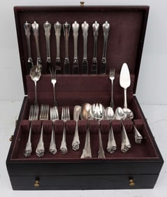 STERLING FLATWARE FOR 9 WALLACE GRAND COLONIAL