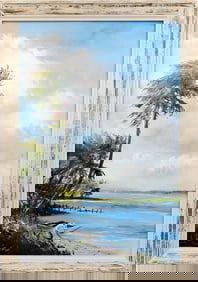 TRACY NEWTON FLORIDA ARTIST WINDSWEPT PALM