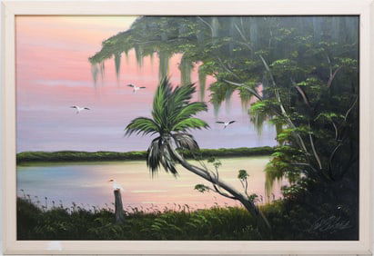 AL BLACK FLORIDA HIGHWAYMEN RIVER GLOWS AT SUNSET