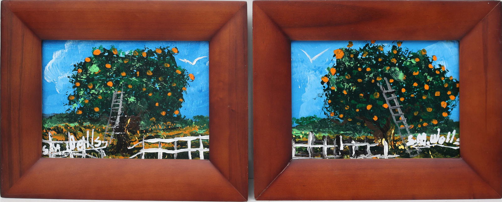 S.M. WELLS FLORIDA HIGHWAYMEN A PAIR OF ORANGES (1 of 5)