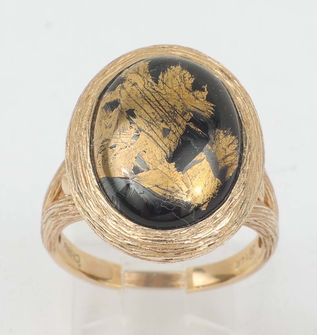 14K YELLOW GOLD ONYX RING (1 of 4)