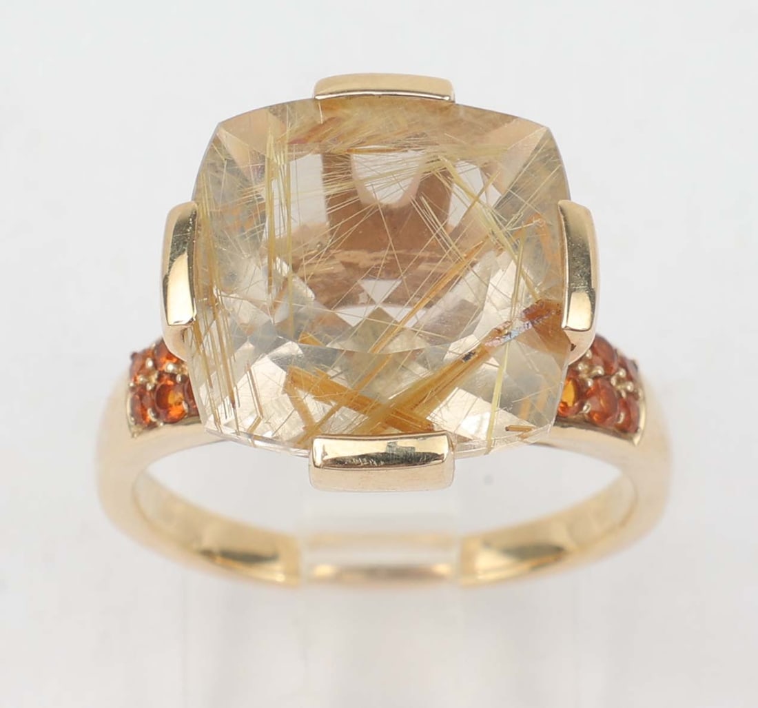 14K YELLOW GOLD & GOLDEN RUTILATED QUARTZ RING (1 of 4)