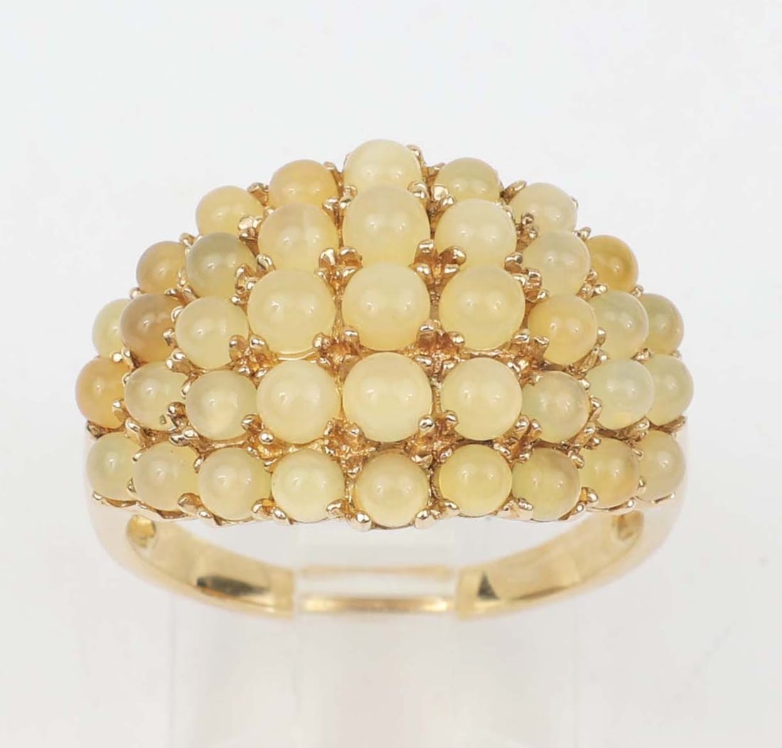 14K YELLOW GOLD CITRINE FASHION BEADED RING (1 of 4)