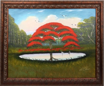 AL BLACK FLORIDA HIGHWAYMEN POINCIANA REFLECTIONS