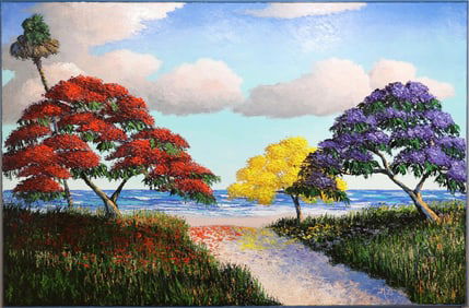 MARK STANFORD FLORIDA ARTIST TRIPLE TREE JUMBO