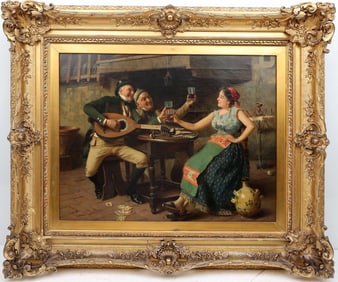 POMPEO MASSANI OIL PAINTING ALLA SALUTE!