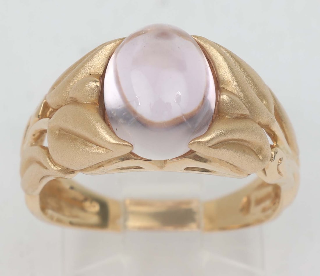 14K YELLOW GOLD CABOCHON AMETHYST RING (1 of 3)