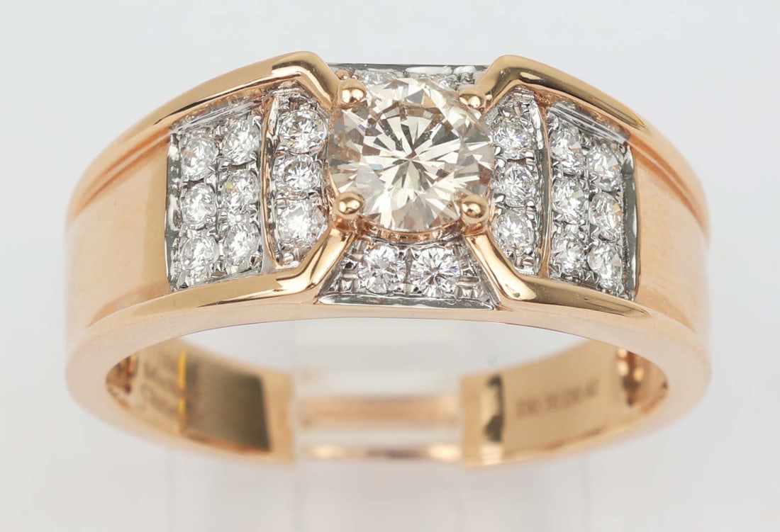 18K MENS MICHAEL CHRISTOFF DIAMOND RING (1 of 3)