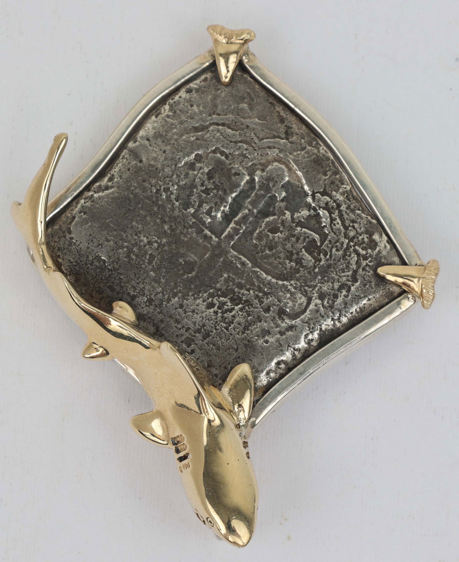 MENS 1715 FLEET SHIPWRECK 8 REALE COIN PENDANT 14K (1 of 5)