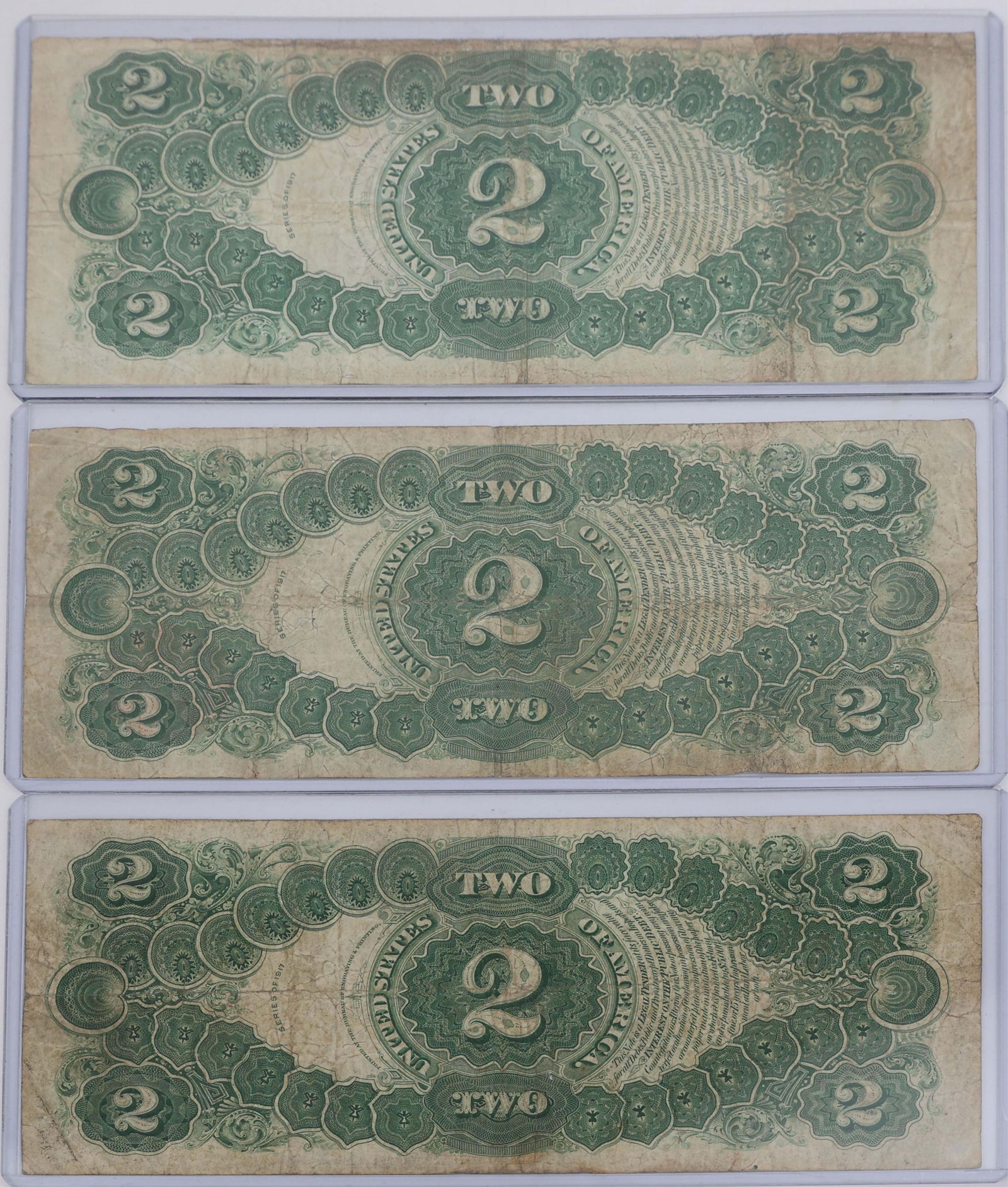 THREE $2 SERIES 1917 TREASURY NOTES - 2