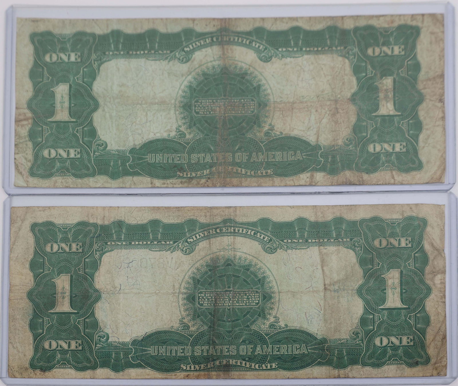 TWO 1899 $1 BLACK EAGLE SILVER CERTIFICATES - 2