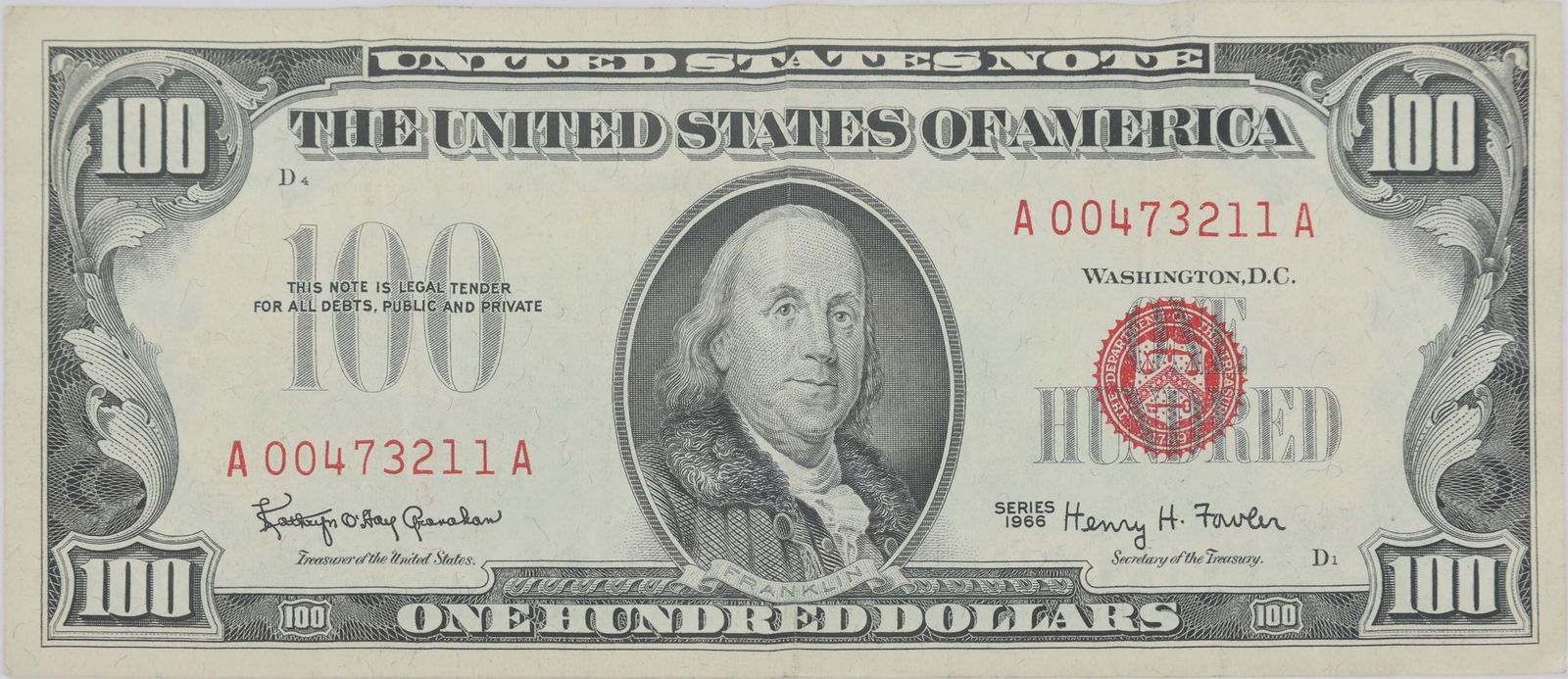 4100 UNITED STATES RED SEAL NOTE CURRENCY (1 of 2)