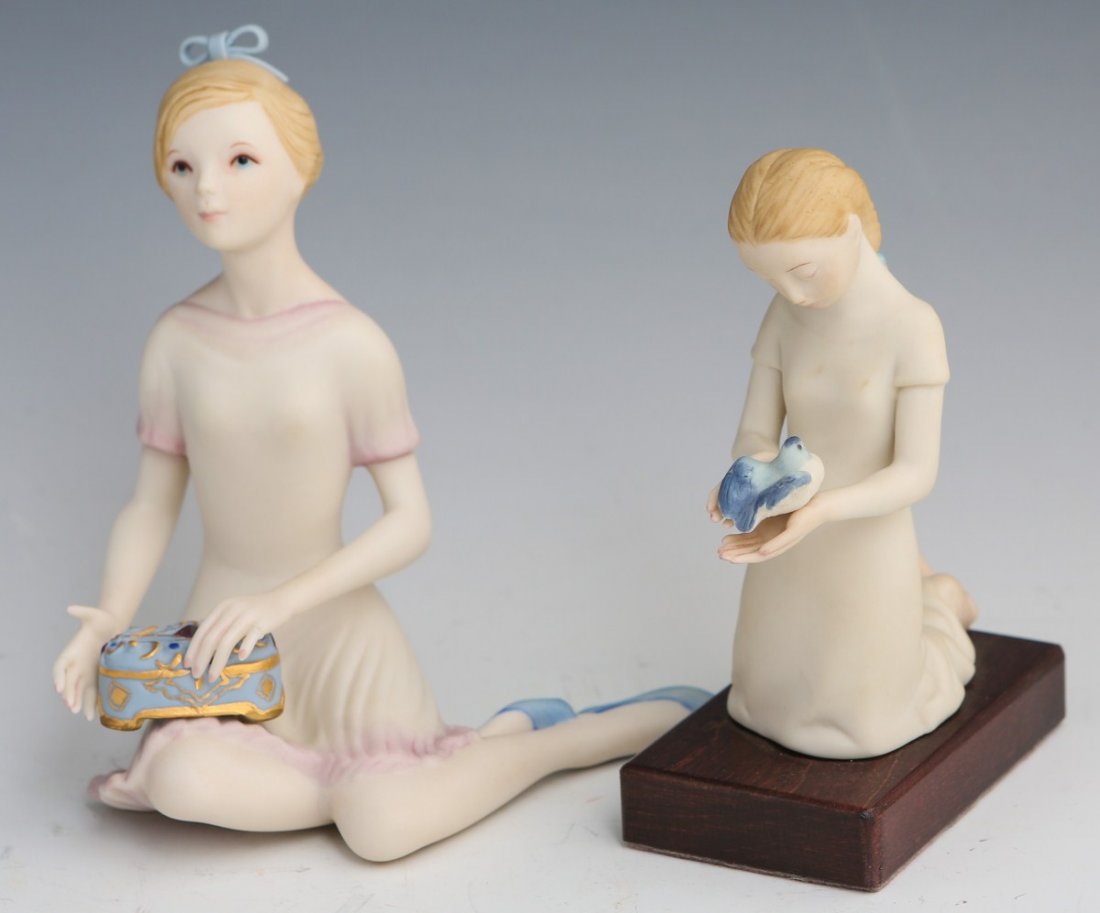 CYBIS PORCELAIN FIGURES PANDORA & FIRST FLIGHT: CYBIS PORCELAIN FIGURES PANDORA & FIRST FLIGHT Two porcelain figures by Cybis. Pandora, #454 and First Flight, #1966. Both signed. Size: 5"