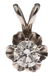 LADIES 14K WHITE GOLD DIAMOND SOLITAIRE PENDANT