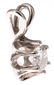 LADIES 14K WHITE GOLD DIAMOND SOLITAIRE PENDANT - 2