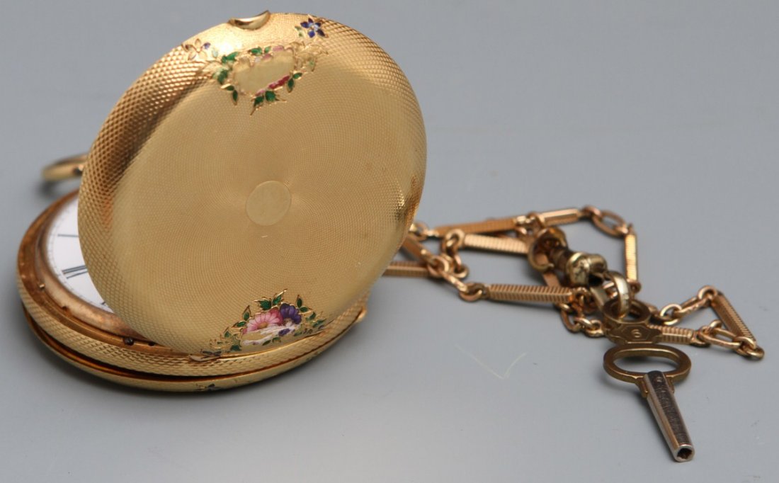 18K VACHERON FRERES MENS HUNTER POCKET WATCH - 3