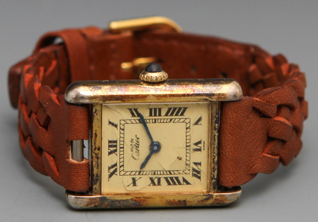 CARTIER VERMEIL TANK WATCH