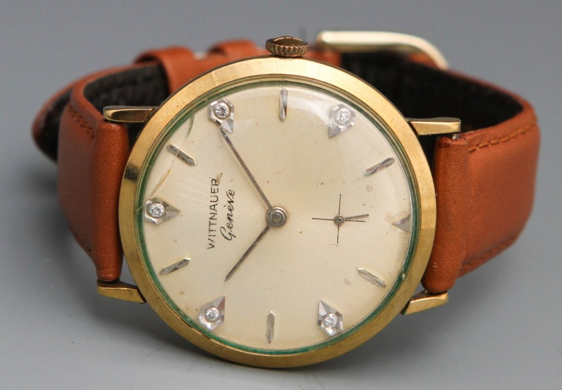 WITTNAUER GENEVE MANUAL WRISTWATCH: WITTNAUER GENEVE MANUAL WRISTWATCH Wittnauer 17 Jewel Manual Wristwatch, 10K gold filled case by Star W.C. Co. #5844977, model 2780-11K; silver toned hour, minute hands, silver toned baton numerals an