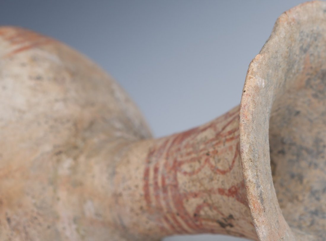 ANCIENT BAN CHIANG PAINTED FOOTED VESSEL - 3