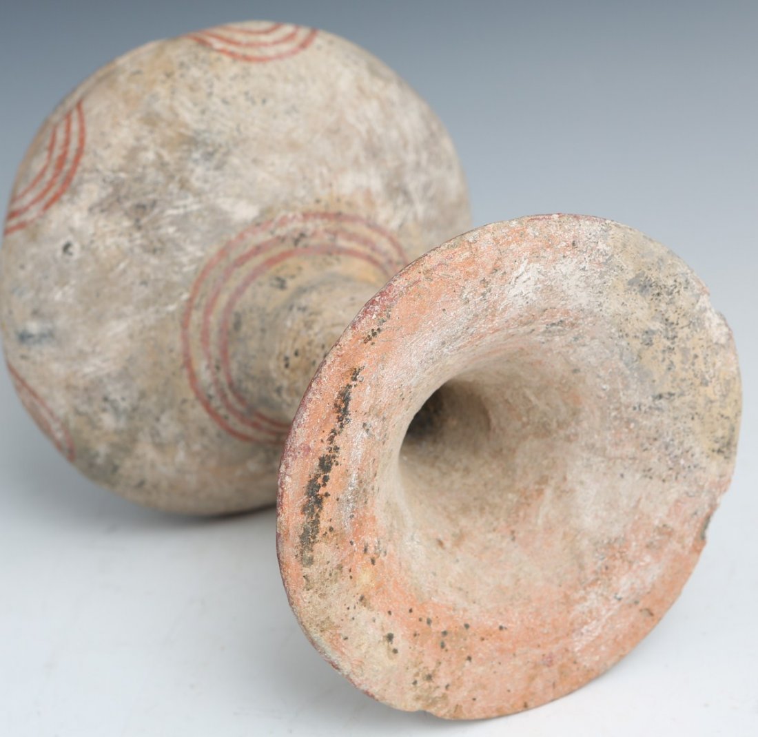 ANCIENT BAN CHIANG PAINTED FOOTED VESSEL - 4