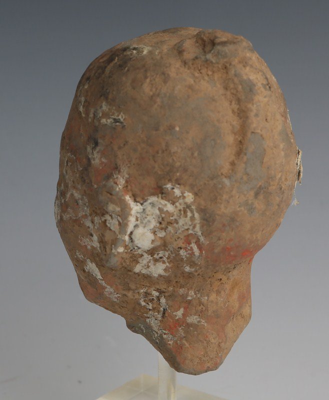 CHINESE TERRCOTTA TOMB FIGURE HEAD - 2