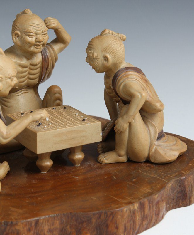 FIGURAL GROUP OF JAPANESE GOMOKU GAME PLAYERS - 2